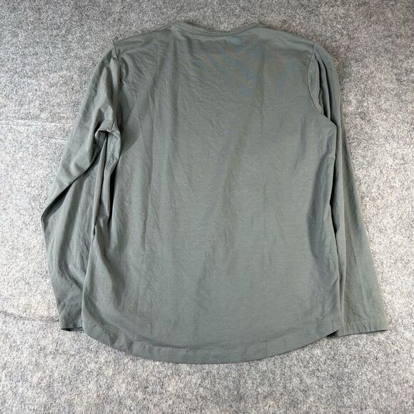 Cuts Clothing Shirt Mens Large Curve Hem Long Sleeve Tee Gray Casual - Picture 7 of 8